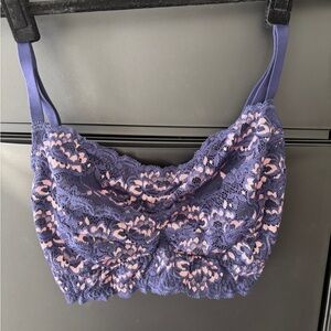 Montelle Intimates Lace Bralette in Purple and Pink
